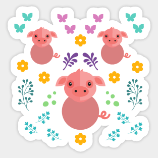 three little pigs Sticker